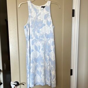Floral Sleeveless Dress - Light Blue